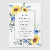 Elegant Eucalyptus Save the Date Magnetic Card (Voorkant)