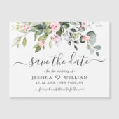 Elegant Eucalyptus Save the Date Magnetische Kaart (Voorkant)