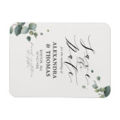 Elegant Eucalyptus Save the Date No Pic Magneet (Horizontaal)