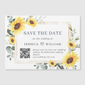 Elegant Eucalyptus Save the Date QR Magnetic Kaart (Voorkant)