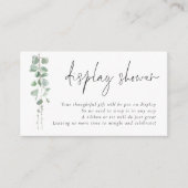 Elegant Eucalyptus Script Display Baby shower Informatiekaartje (Voorkant)