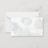 Elegant Eucalyptus Script Monogram Initialen Notitiekaartje (Achterkant)