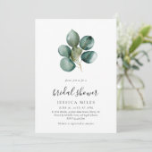 Elegant Eucalyptus Script-Vrijgezellenfeest Kaart (Staand voorkant)
