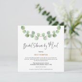 Elegant Eucalyptus Script Vrijgezellenfeest per Ma Kaart (Staand voorkant)