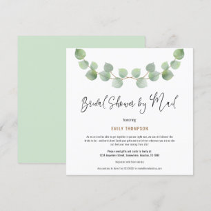 Elegant Eucalyptus Script Vrijgezellenfeest per Ma Kaart