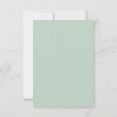 Elegant Eucalyptus Script Weduwschap RSVP Kaartje (Achterkant)