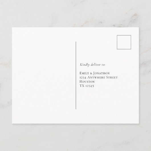 Elegant Eucalyptus Script Weduwschap RSVP Uitnodiging Briefkaart (Achterkant)
