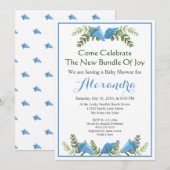 Elegant Eucalyptus Seashell Baby shower-uitnodigin (Voorkant / Achterkant)