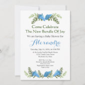 Elegant Eucalyptus Seashell Baby shower-uitnodigin (Voorkant)