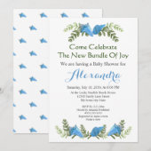 Elegant Eucalyptus Seashell Baby shower-uitnodigin (Voorkant / Achterkant)