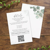 Elegant Eucalyptus Simple Website QR-code Informatiekaartje