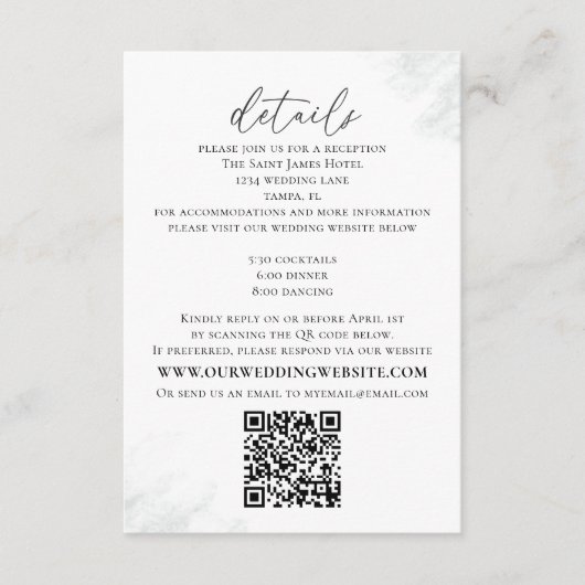 Elegant Eucalyptus Simple Website QR-code Informatiekaartje (Voorkant)