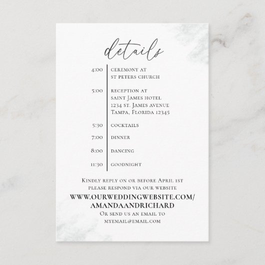 Elegant Eucalyptus Simple Website - Tijdstip met d Informatiekaartje (Voorkant)