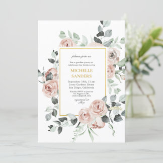 Elegant Eucalyptus Stoffig Roos Goud Vrijgezellenf Kaart