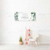 Elegant Eucalyptus Succulent Foliage Vrijgezellenf Spandoek (Insitu)