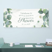 Elegant Eucalyptus Succulent Foliage Vrijgezellenf Spandoek (Beurs)