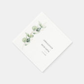 Elegant Eucalyptus Succulent Weddenschap Paper Servet (Hoek)