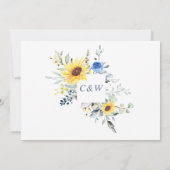 Elegant Eucalyptus Sunflower Floral Wedding Save The Date (Achterkant)