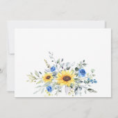 Elegant Eucalyptus Sunflower Floral Wedding Save The Date (Achterkant)