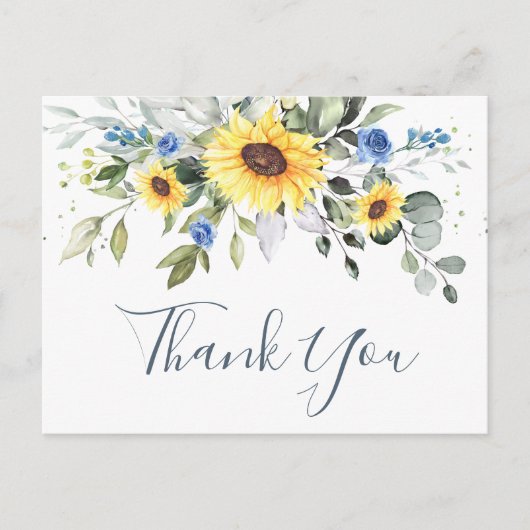 Elegant Eucalyptus Sunflower Florenz Briefkaart (Voorkant)