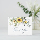 Elegant Eucalyptus Sunflower Florenz Briefkaart (Staand voorkant)