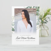 Elegant Eucalyptus Sympathie Funeral Bedankkaart (Staand voorkant)