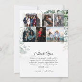 Elegant Eucalyptus Sympathie Funeral Bedankkaart (Achterkant)