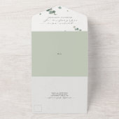 Elegant Eucalyptus Traditional Wording Quinceañera All In One Uitnodiging (Buitenkant)