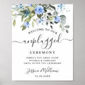 Elegant Eucalyptus Unplugged Wedding Ceremony Poster (Voorkant)