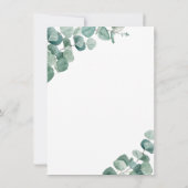 Elegant Eucalyptus Vino voor het Vrijgezellenfeest Kaart (Achterkant)