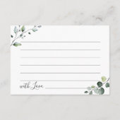 Elegant Eucalyptus Vrijgezellenfeest Datum nacht i Advieskaart (Achterkant)