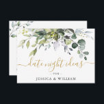 Elegant Eucalyptus Vrijgezellenfeest Datum nacht i Advieskaart<br><div class="desc">Elegant Eucalyptus Vrijgezellenfeest Datum Nachtadvies Kaart</div>