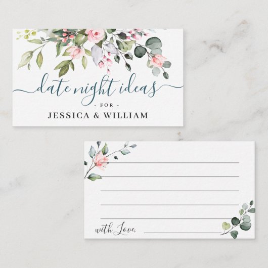 Elegant Eucalyptus Vrijgezellenfeest Datum nacht i Advieskaart (Voorkant / Achterkant)