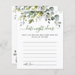 Elegant Eucalyptus Vrijgezellenfeest Datum Nachtid<br><div class="desc">Waterverf Eucalyptus Greenery Advice Card. Voor verdere aanpassing,  te klikken gelieve de "pas verder"verbinding aan. Als je hulp nodig hebt,  neem dan contact met me op.</div>