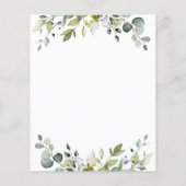 Elegant Eucalyptus Vrijgezellenfeest Datum Nachtid Flyer (Achterkant)