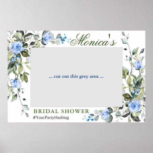 Elegant Eucalyptus Vrijgezellenfeest Fotoprop Lijs Poster (Voorkant)