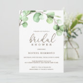 Elegant Eucalyptus Vrijgezellenfeest Kaart (Staand voorkant)