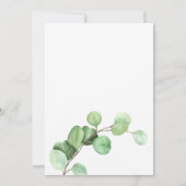 Elegant Eucalyptus Vrijgezellenfeest Kaart (Achterkant)