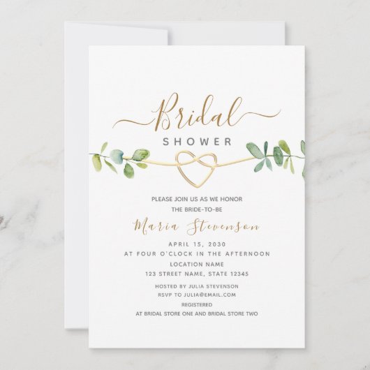 Elegant Eucalyptus Vrijgezellenfeest Kaart (Voorkant)