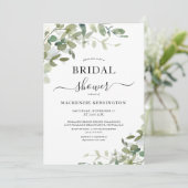 Elegant Eucalyptus Vrijgezellenfeest Kaart (Staand voorkant)