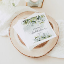 Elegant eucalyptus vrijgezellenfeest napkins