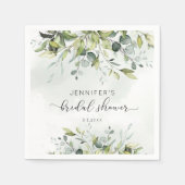 Elegant eucalyptus vrijgezellenfeest napkins servet (Voorkant)