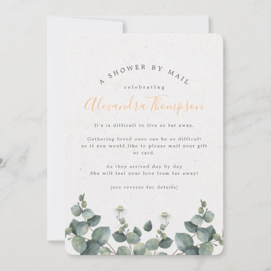 Elegant Eucalyptus Vrijgezellenfeest per post Kaart (Voorkant)