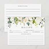 Elegant Eucalyptus Vrijgezellenfeest Recipcard Briefkaart (Voorkant / Achterkant)