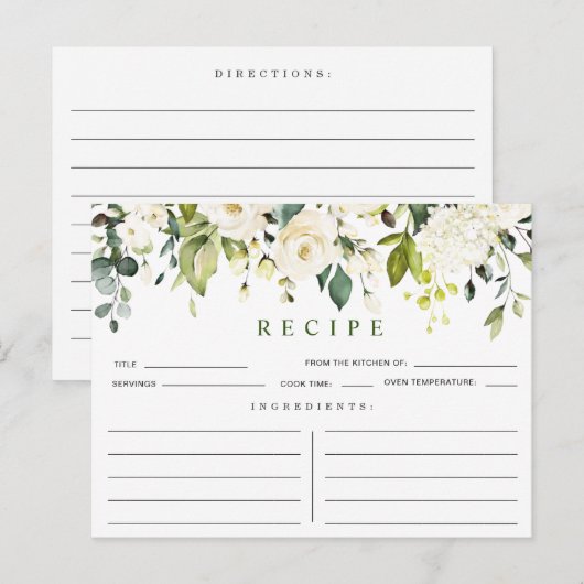 Elegant Eucalyptus Vrijgezellenfeest Recipcard Briefkaart (Voorkant / Achterkant)