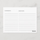 Elegant Eucalyptus Vrijgezellenfeest Recipcard Briefkaart (Achterkant)