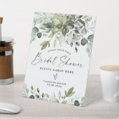 Elegant Eucalyptus Vrijgezellenfeest Recipe Cards  Reclamebord Met Voetstuk (Insitu)