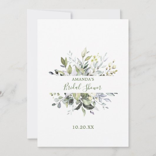 Elegant Eucalyptus Vrijgezellenfeest spel Kaart (Achterkant)