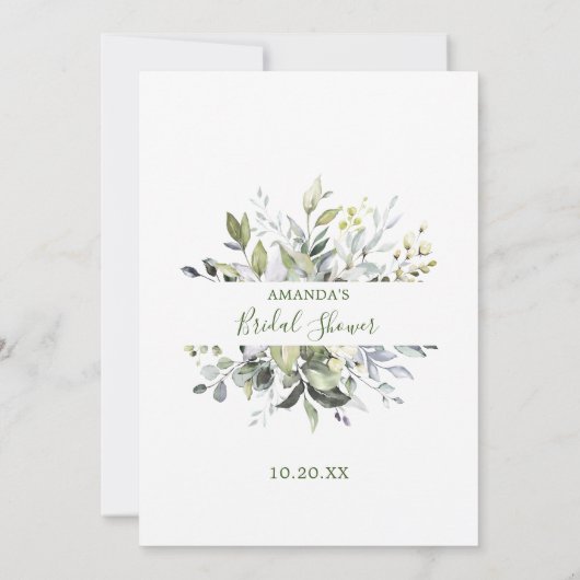 Elegant Eucalyptus Vrijgezellenfeest spel Kaart (Achterkant)