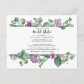 Elegant Eucalyptus Vrijgezellenfeest Uitnodiging Briefkaart (Voorkant)